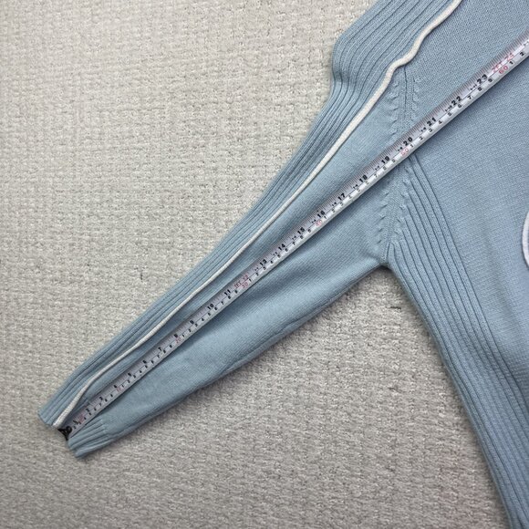 VTG Montreal Canadiens Baby Blue Full Zip Knit Jacket Wom M Ilanco NHL Hockey** - Picture 11 of 13